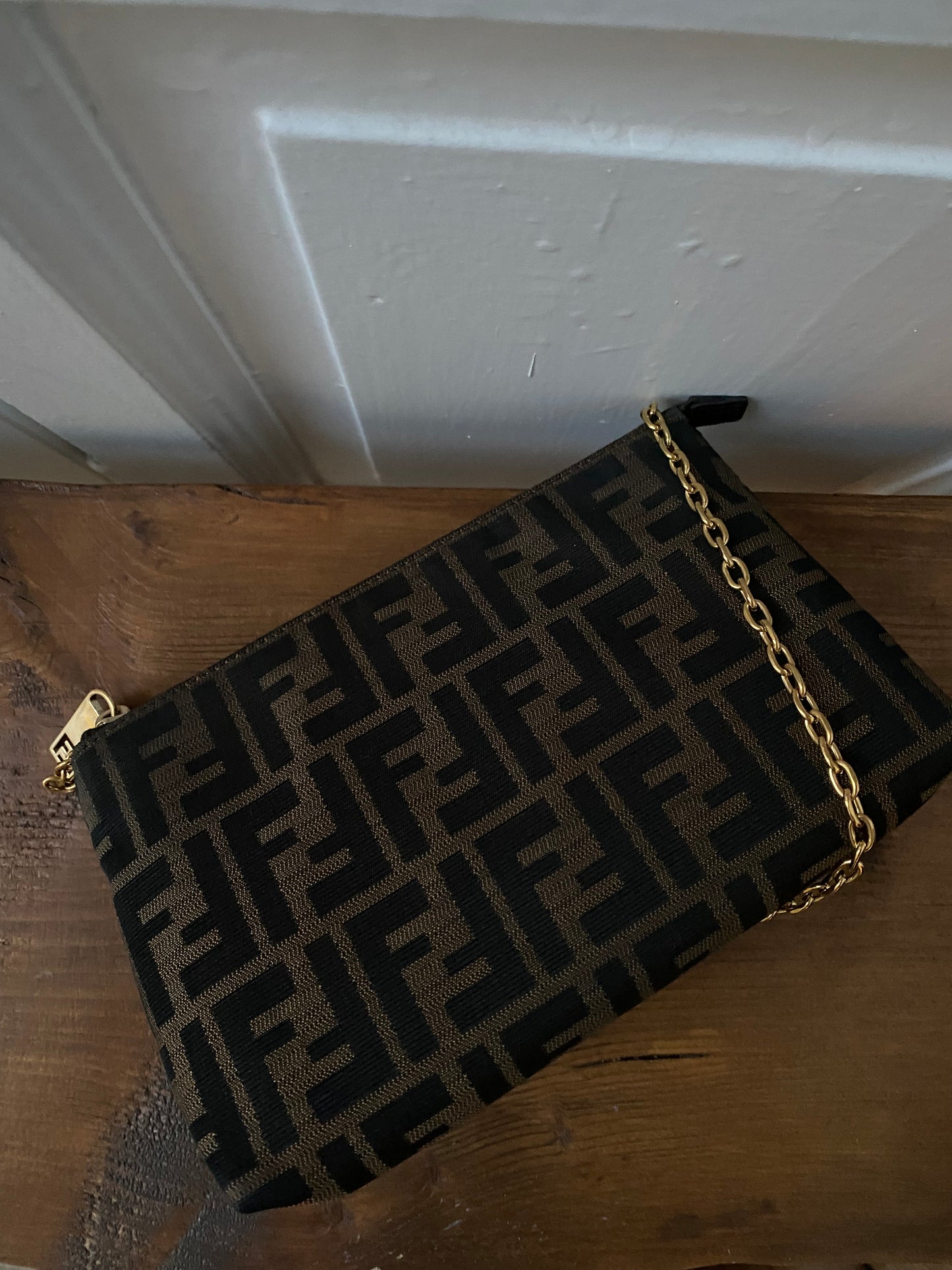 Fendi zucca clutch