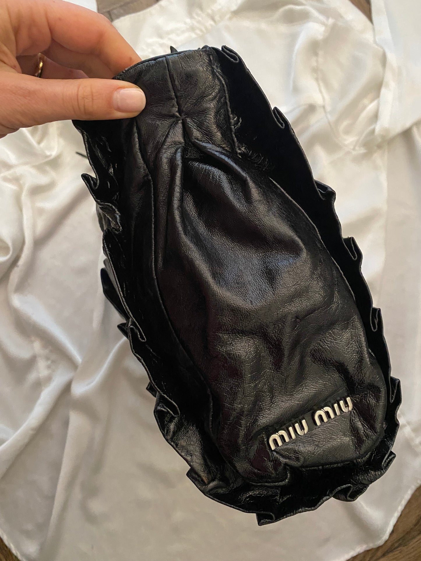 Miu miu wavy black bag