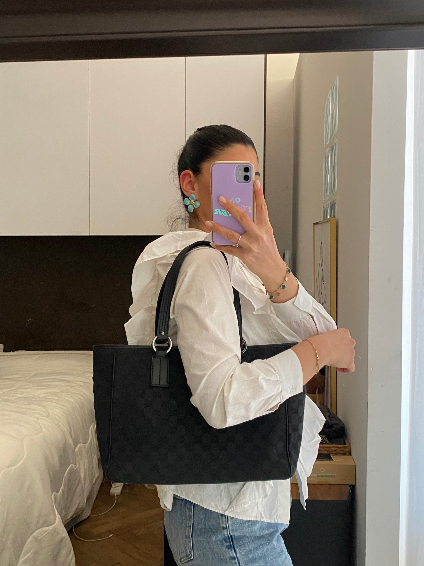 Gucci tote bag monogram nero