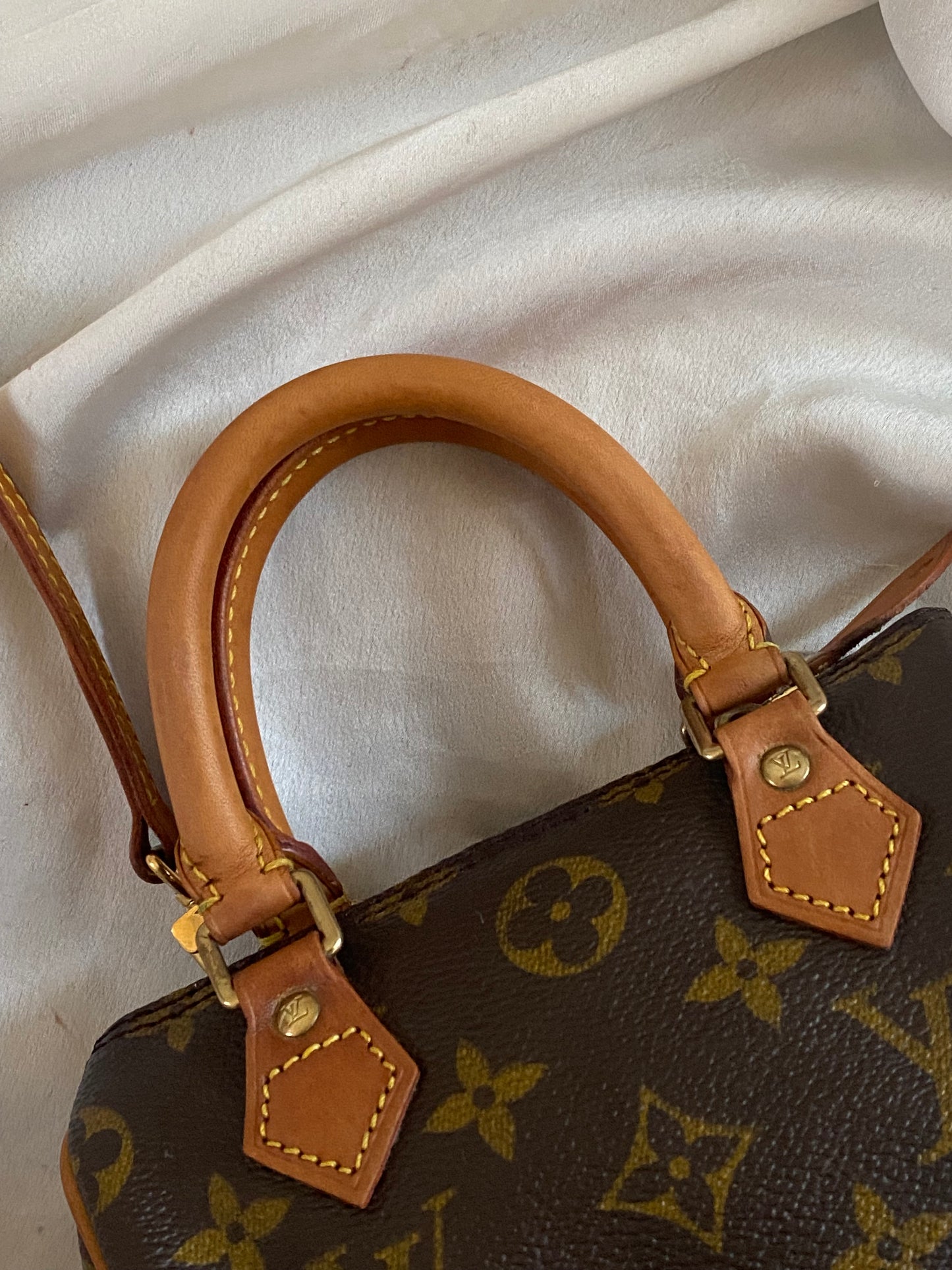 Louis Vuitton Nano Speedy monogram con tracolla