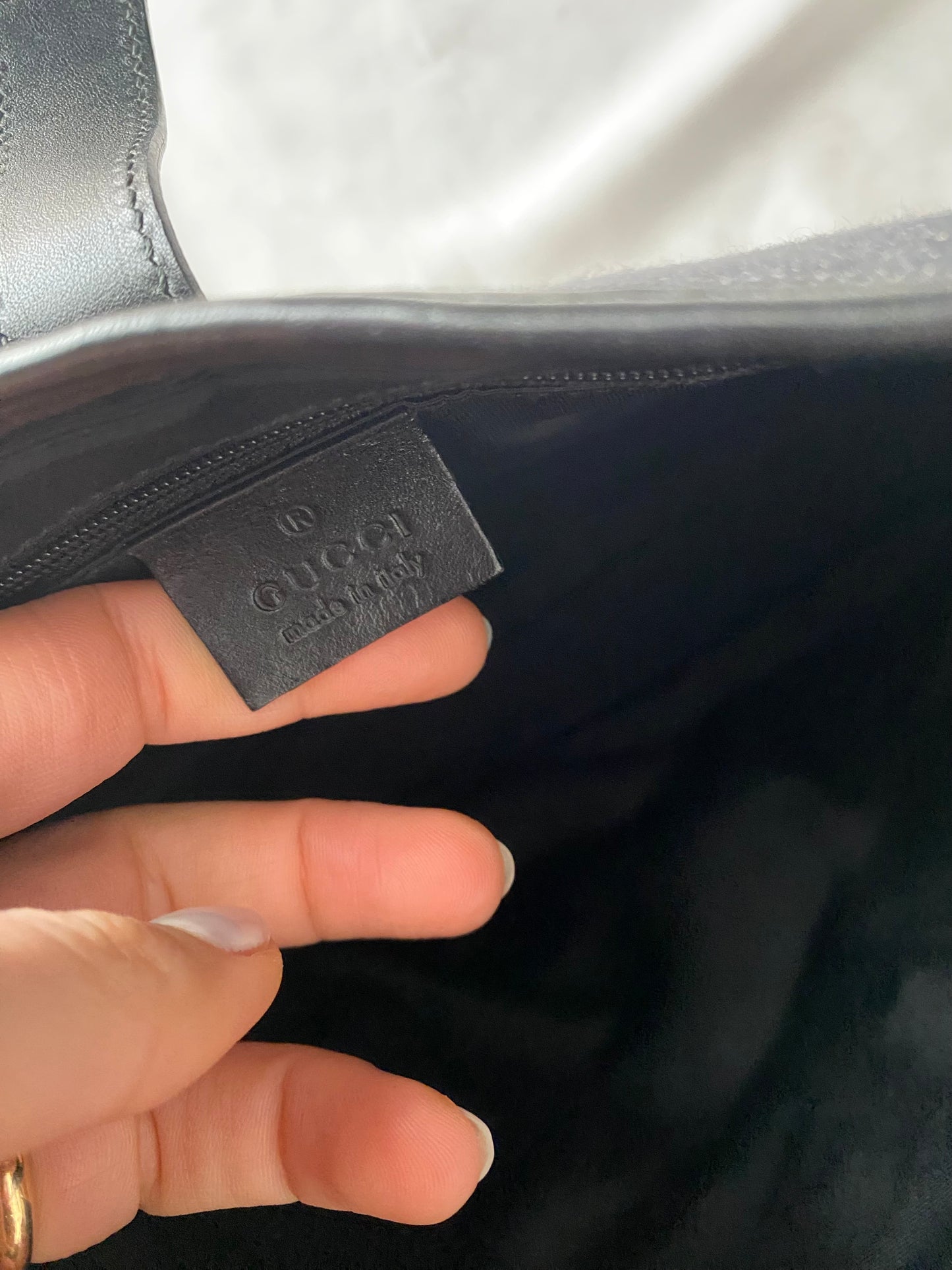 Gucci Jackie monogram denim grigio