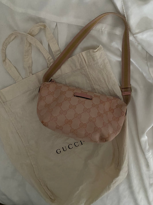 Gucci crystal cosmetic case rosa monogram