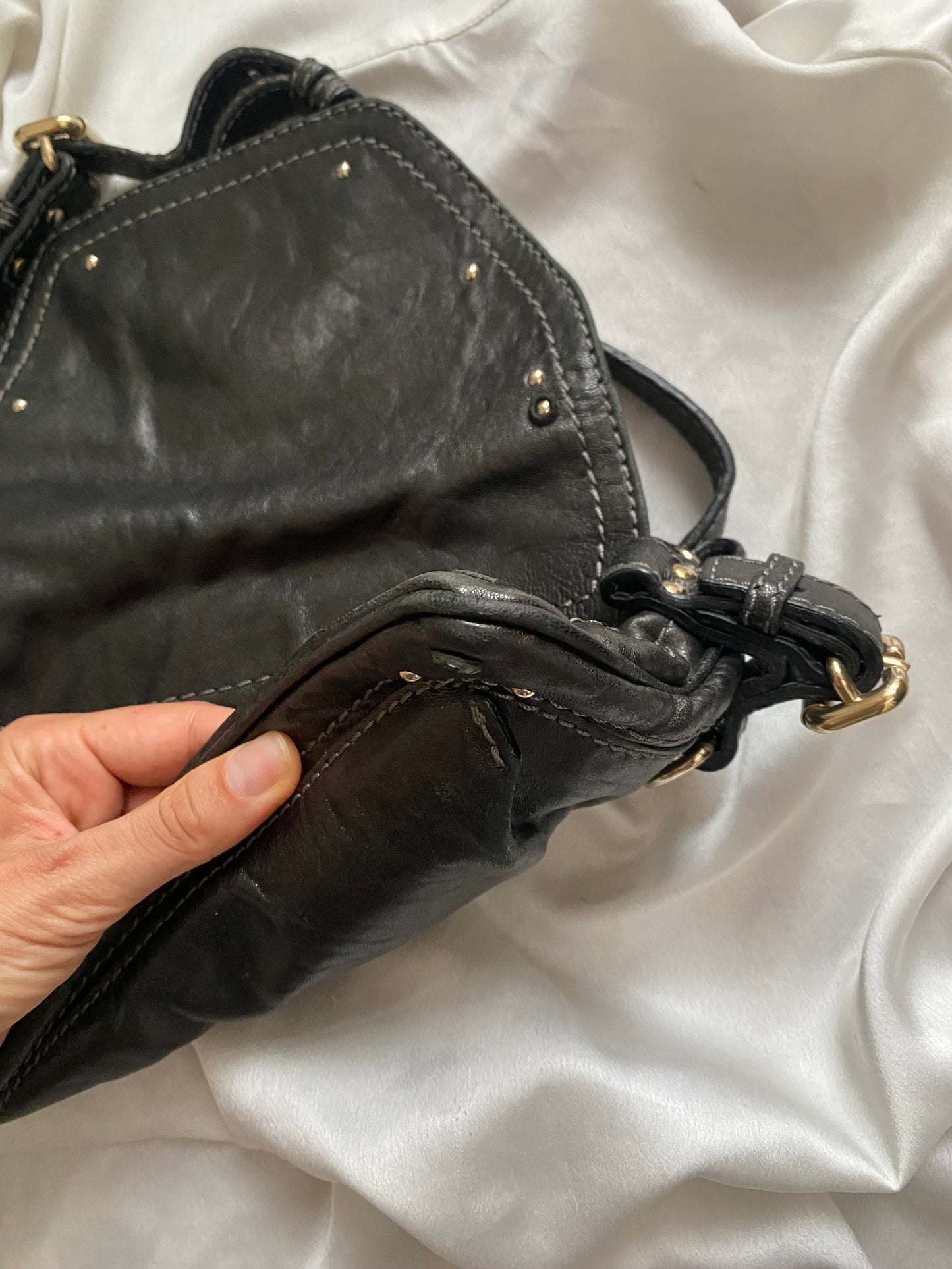 Chloé maxi lock black pochette