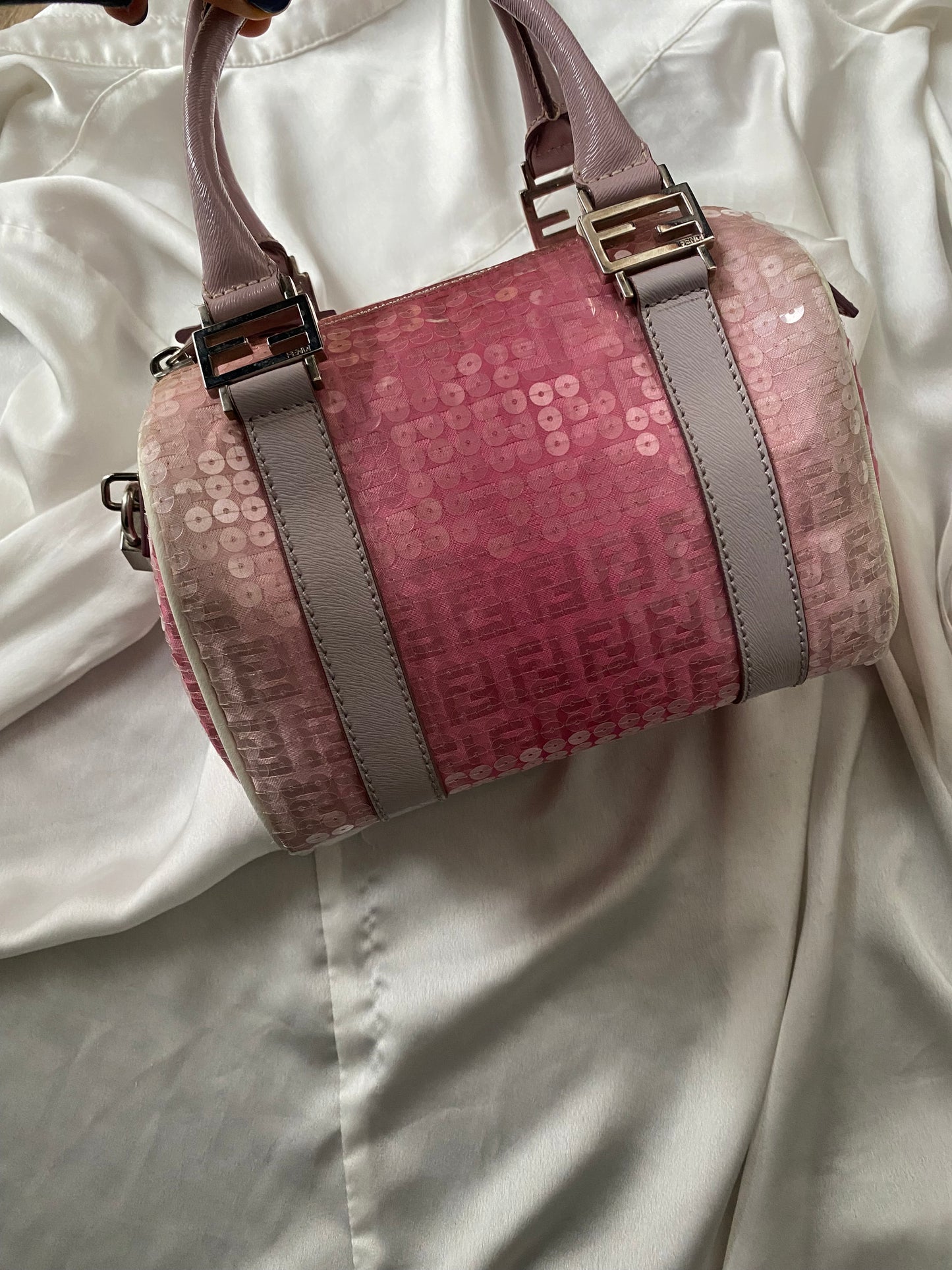 Fendi mini bauletto forever ombre pink