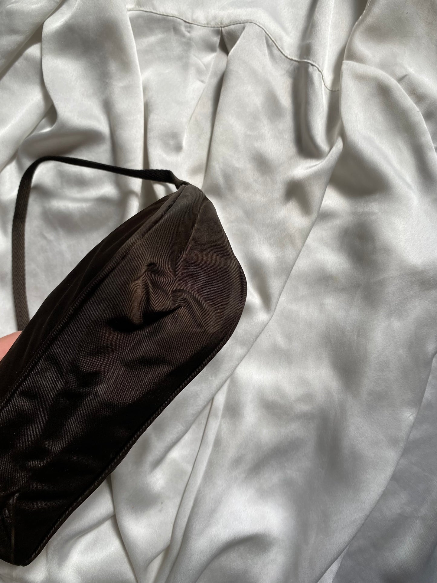 Prada hobo 2002 extra dark brown