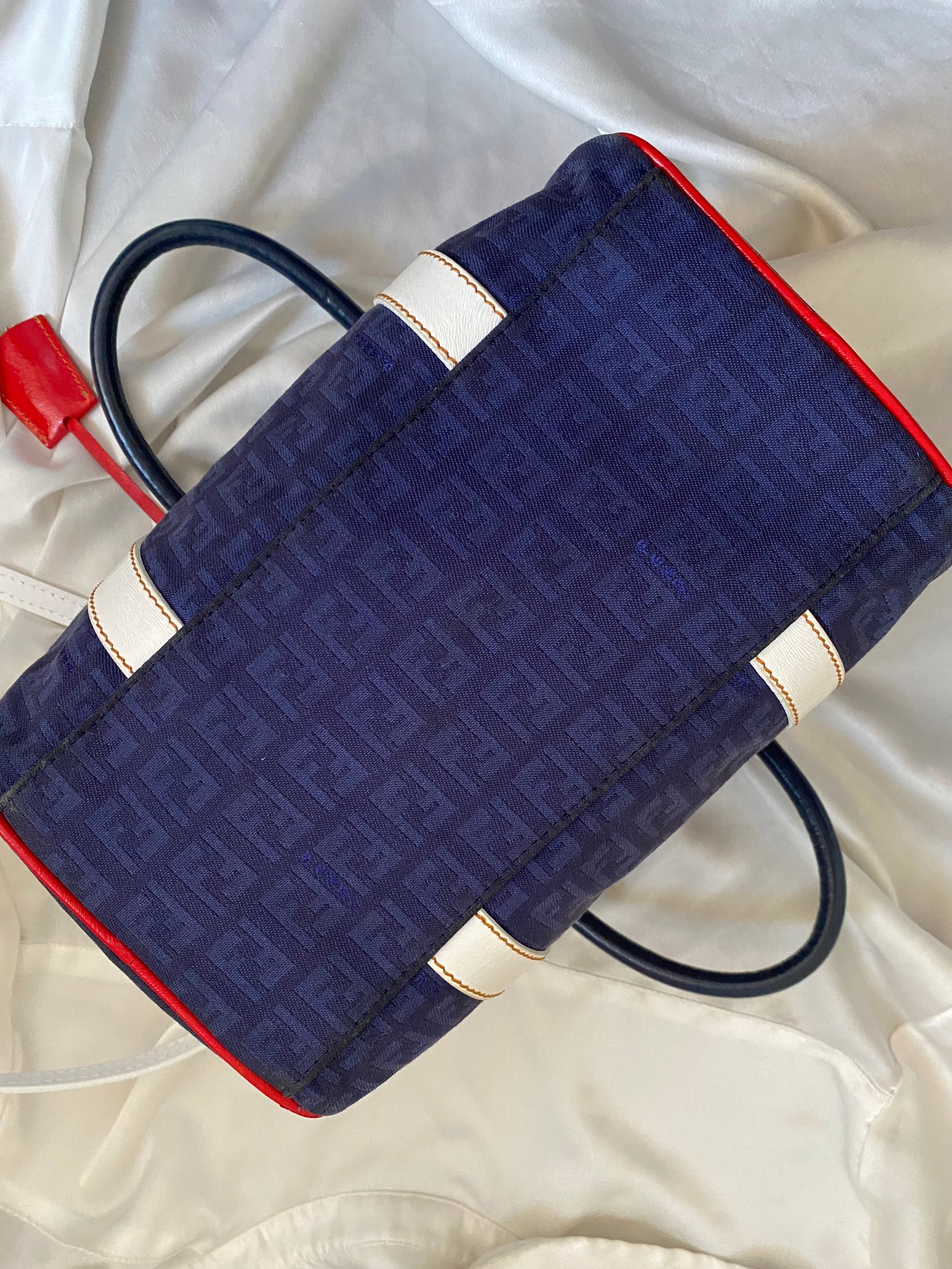 Mini bauletto Fendi monogram zucchino French flag