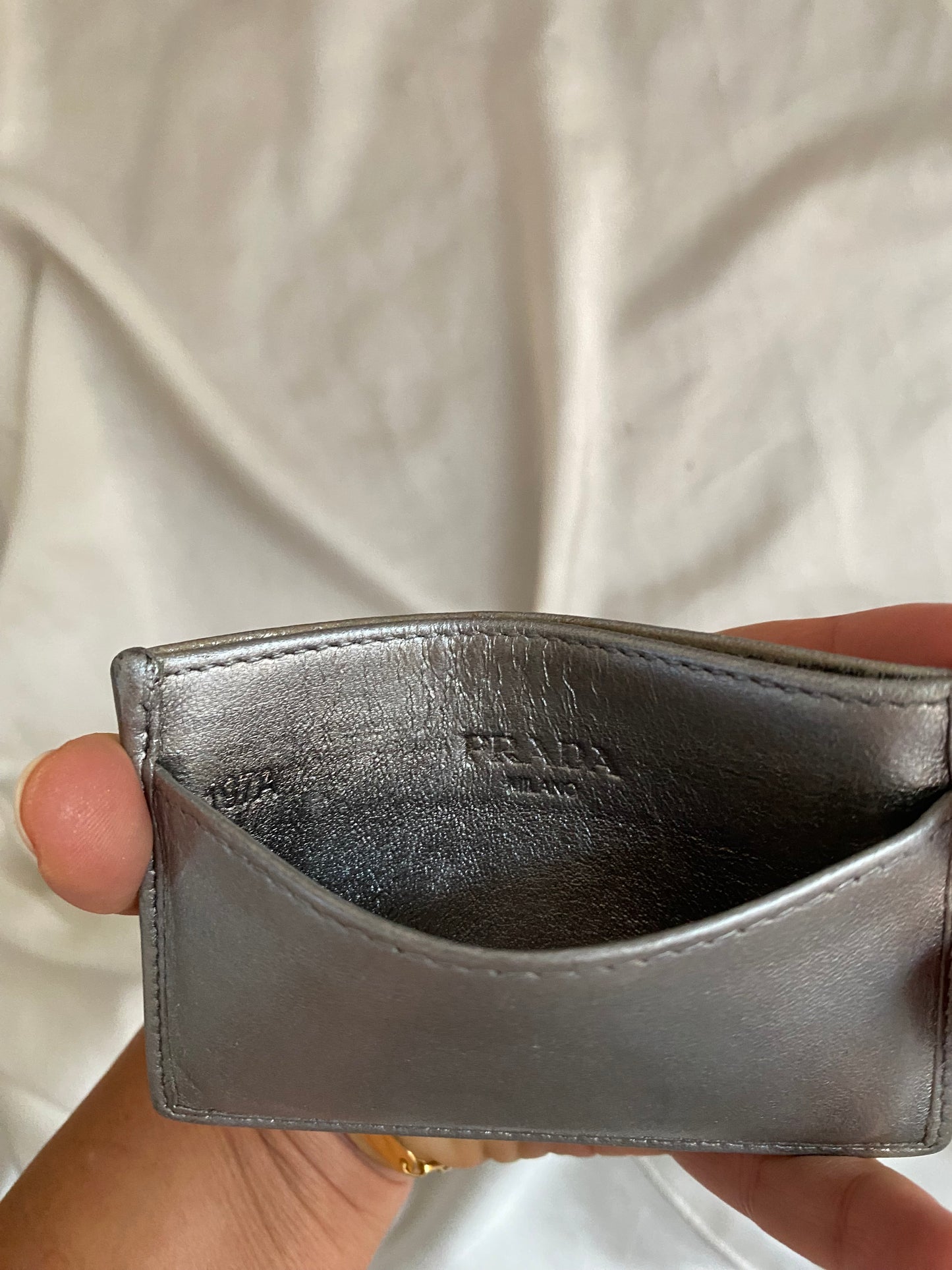 Prada portacarte silver
