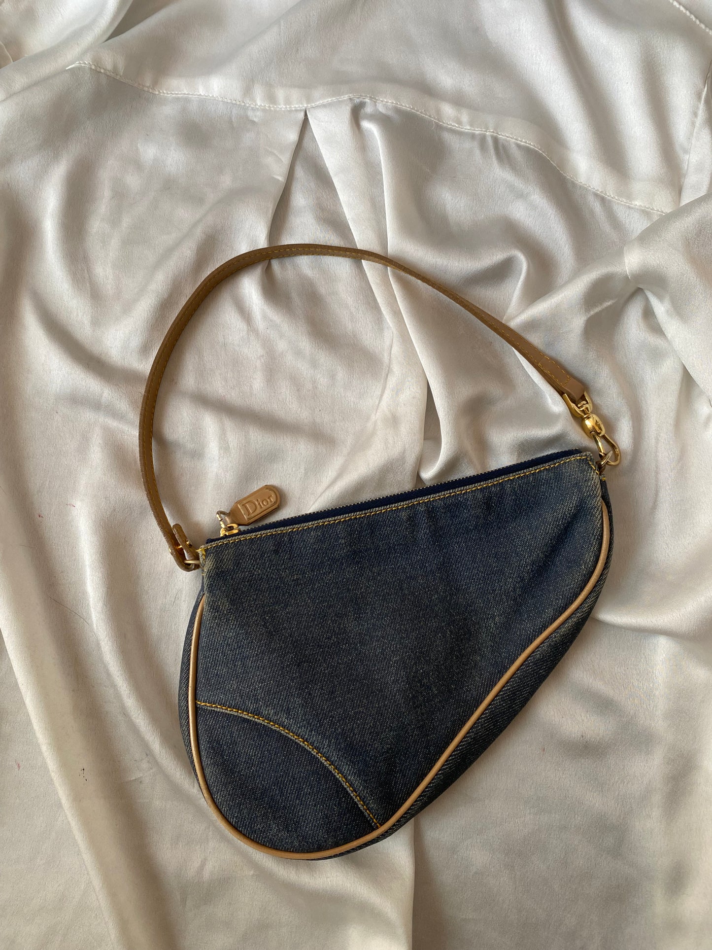 Dior mini saddle denim