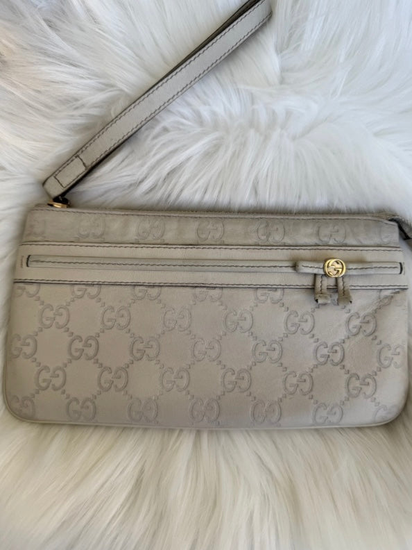 Gucci Pochette monogram panna pelle