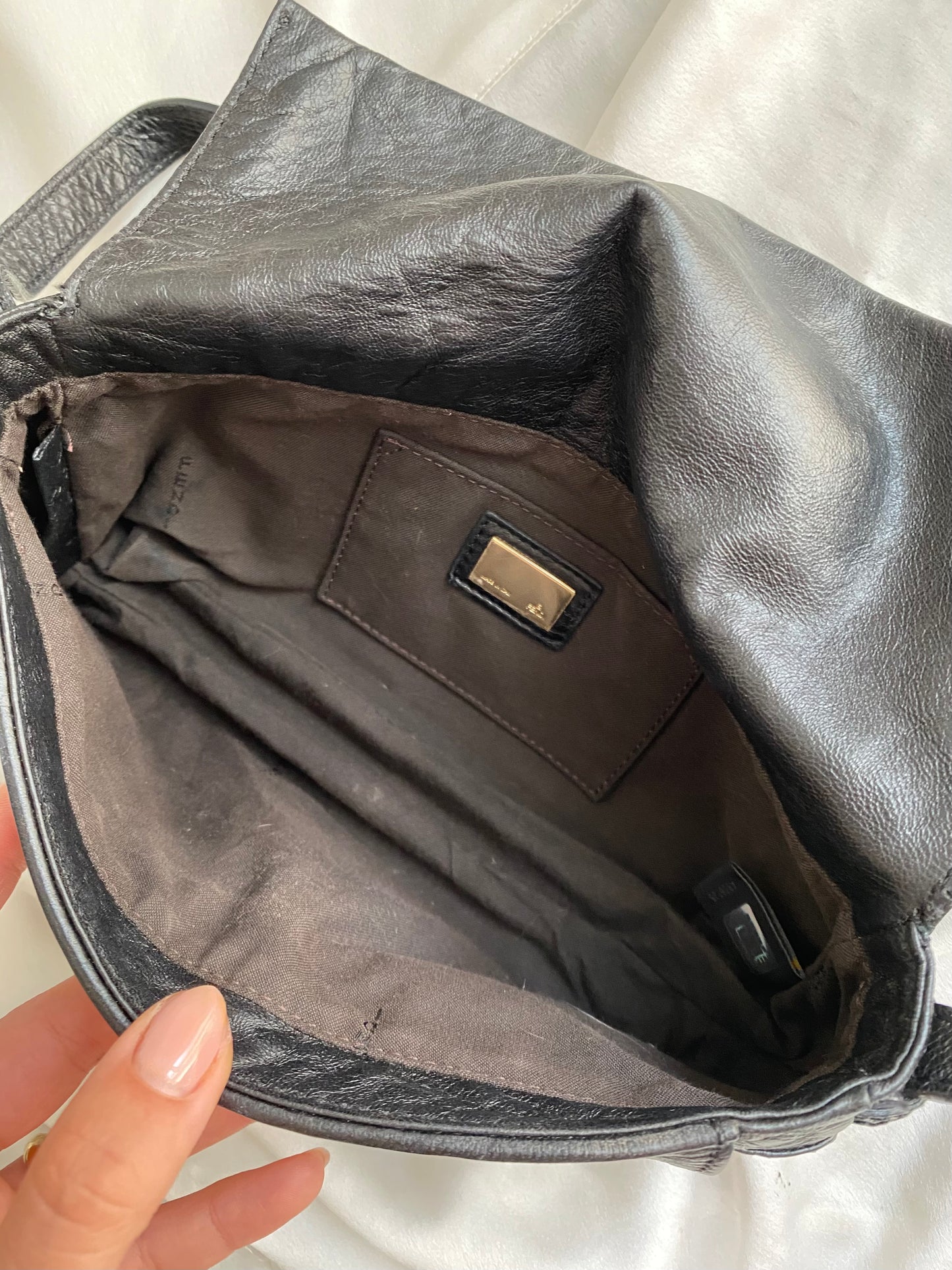 Fendi sweety baguette pelle nera