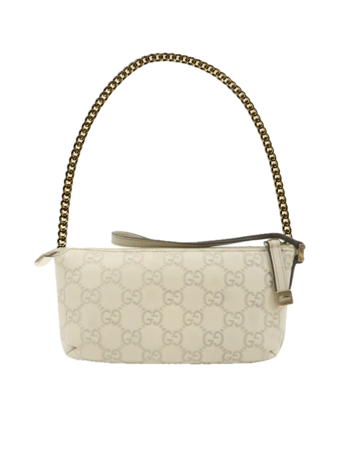 Gucci Pochette monogram avorio pelle