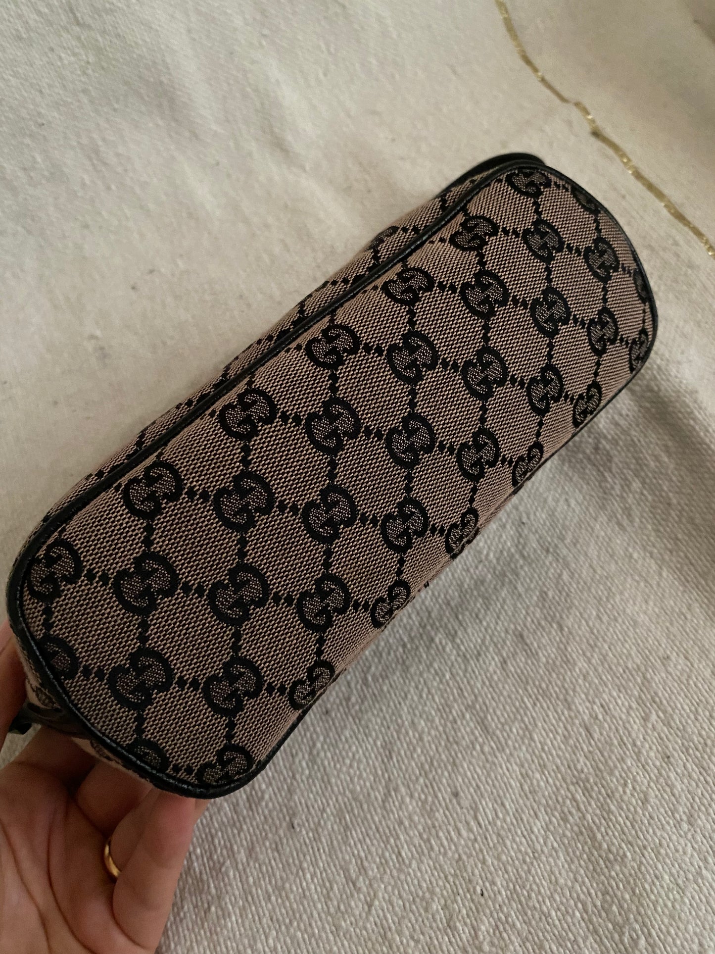 Gucci boat monogram black and beige