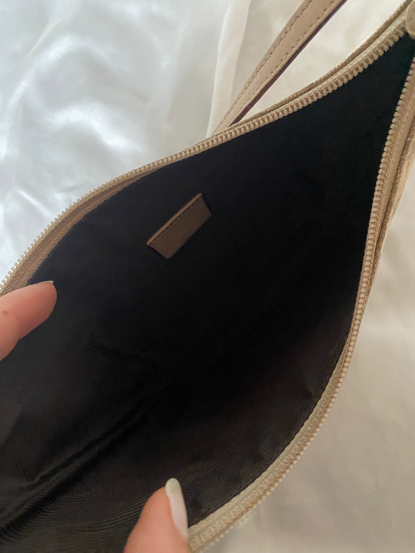 Gucci monogram hobo clutch bag