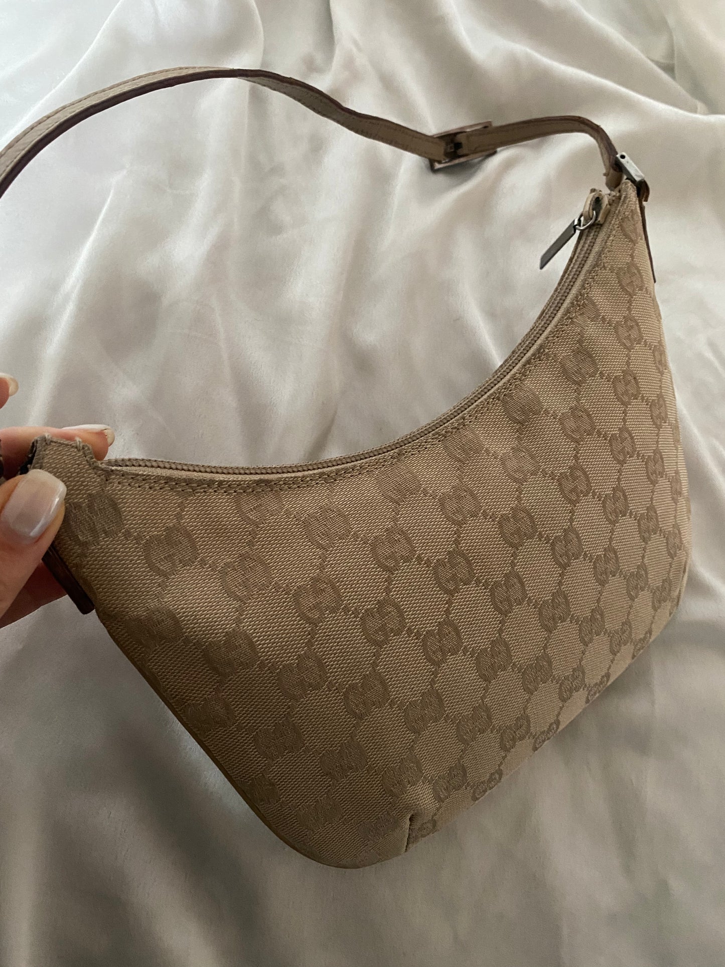 Gucci monogram hobo clutch bag