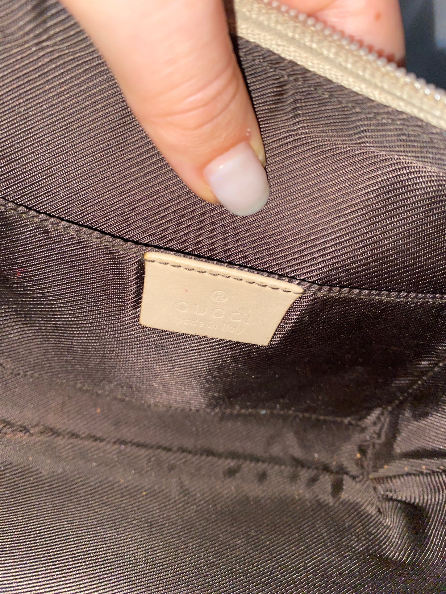 Gucci monogram hobo clutch bag
