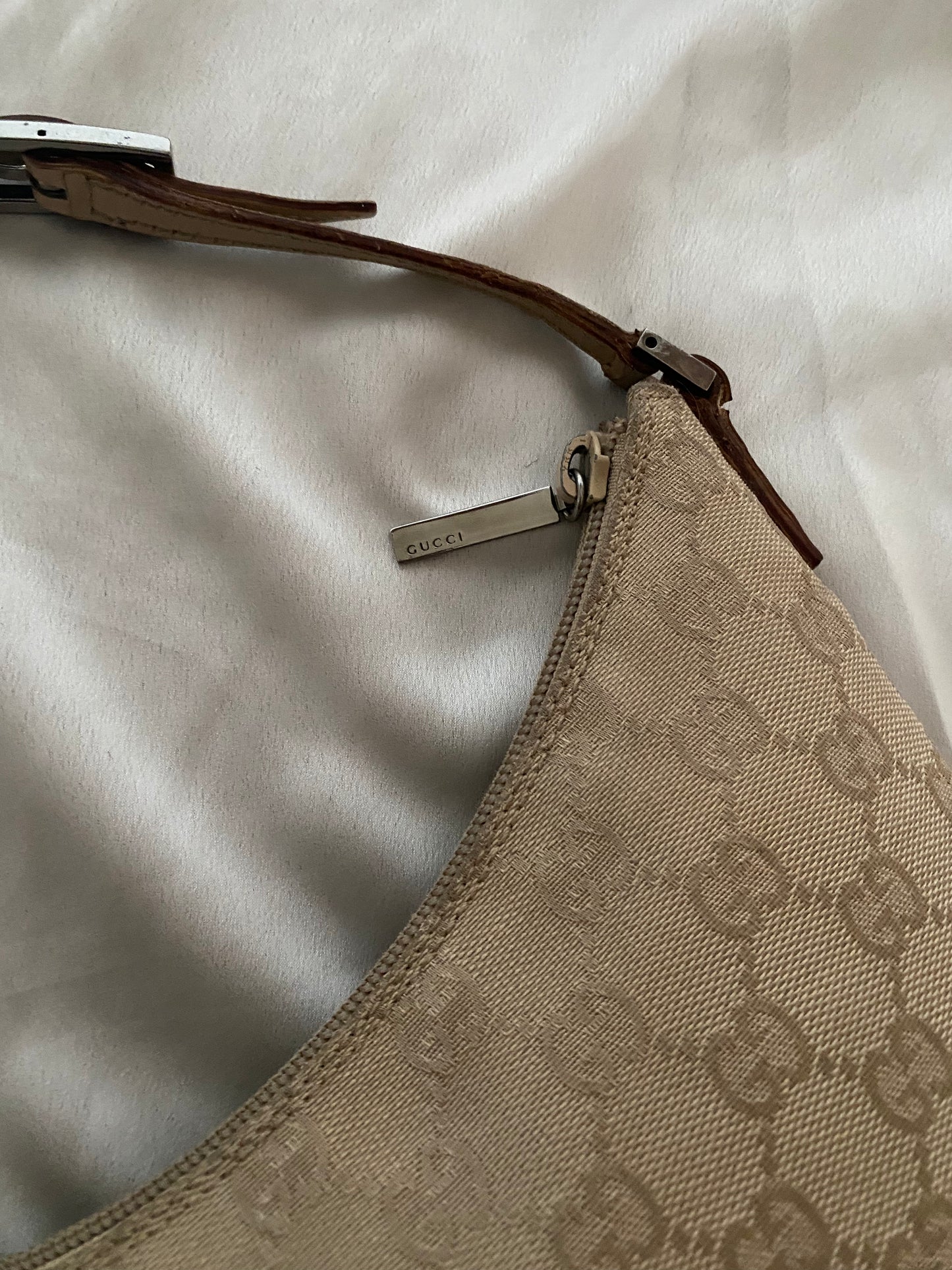 Gucci monogram hobo clutch bag