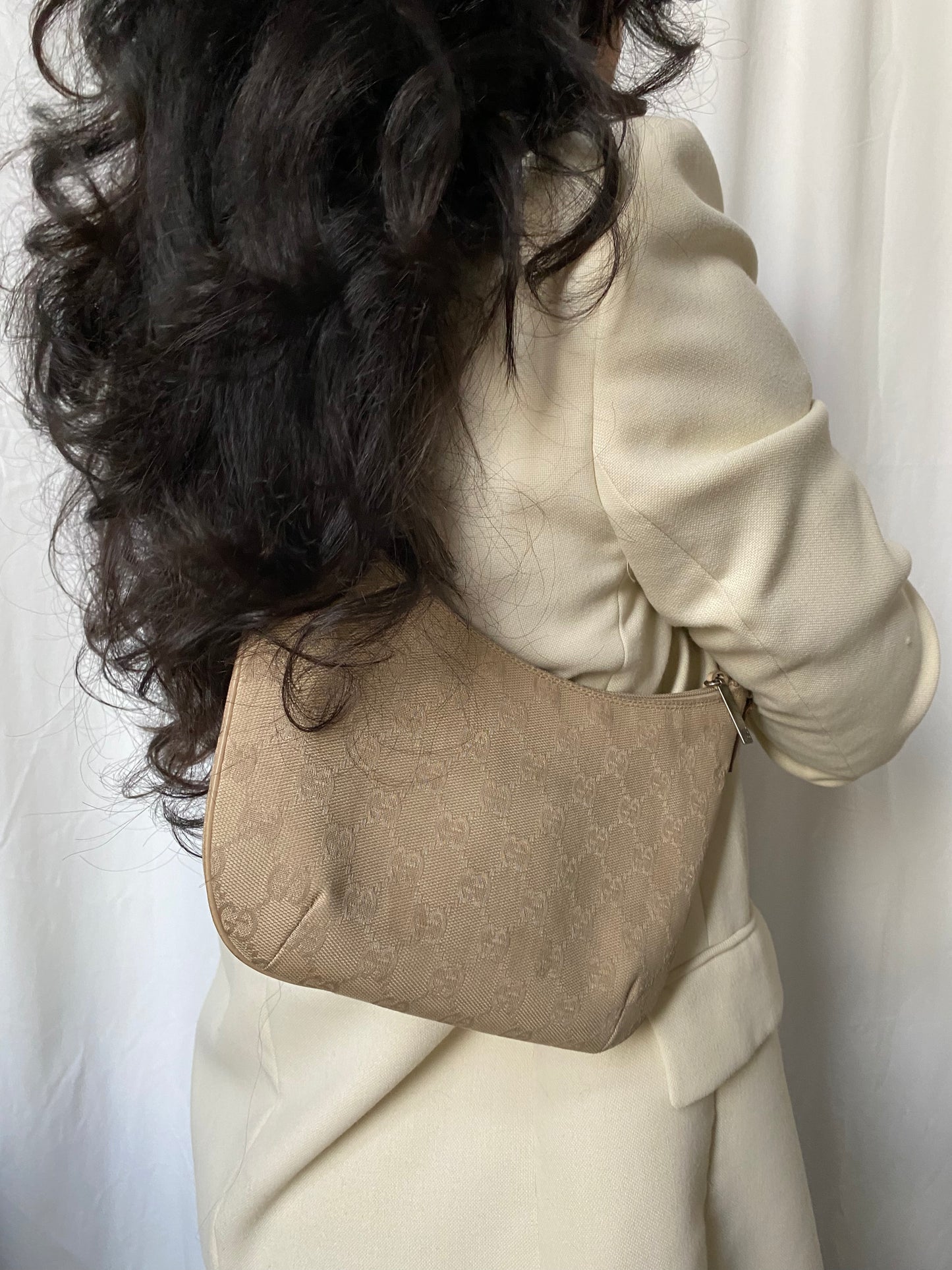 Gucci monogram hobo clutch bag