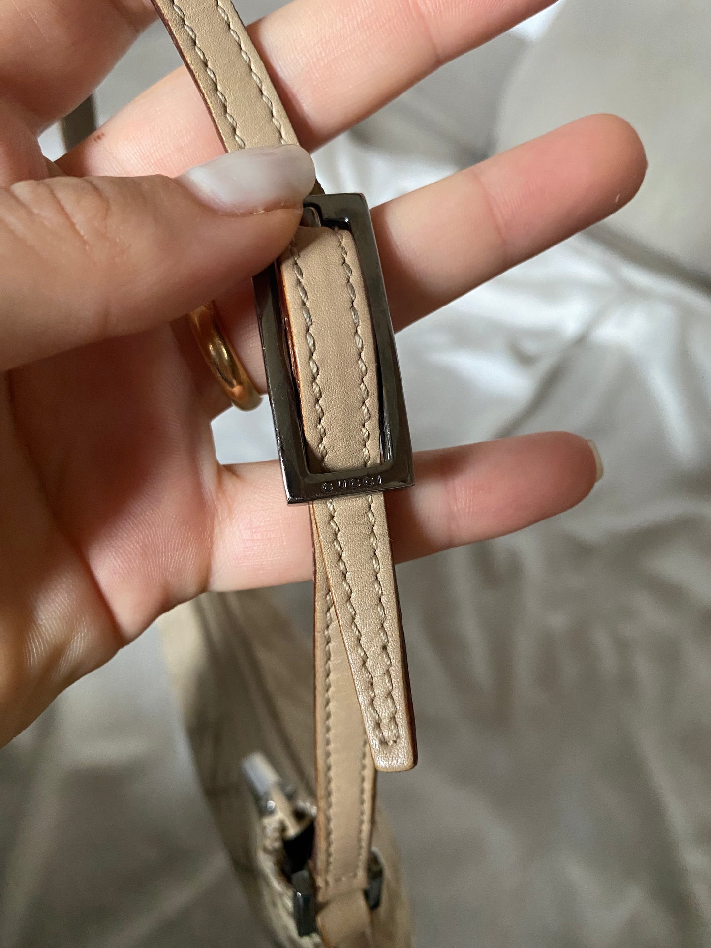 Gucci monogram hobo clutch bag
