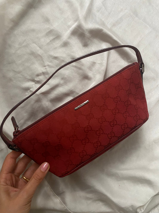 Gucci boat baguette burgundy