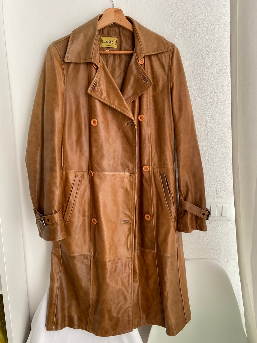 Trench sartoriale in Vera pelle