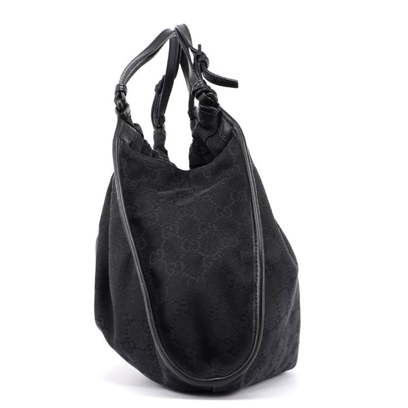 Gucci black monogram hobo