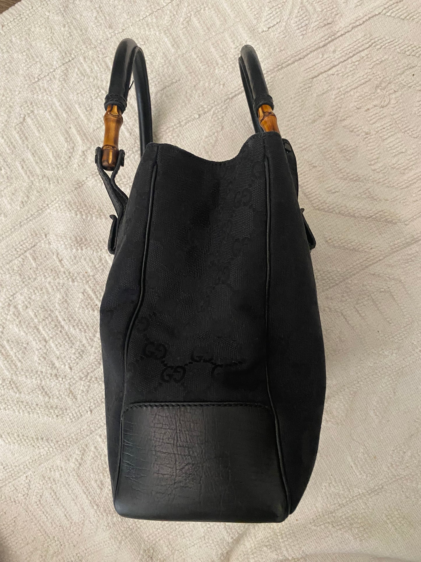 Gucci Bamboo Monogram Tote nera