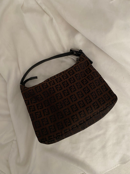 Fendi monogram zucchino bag brown