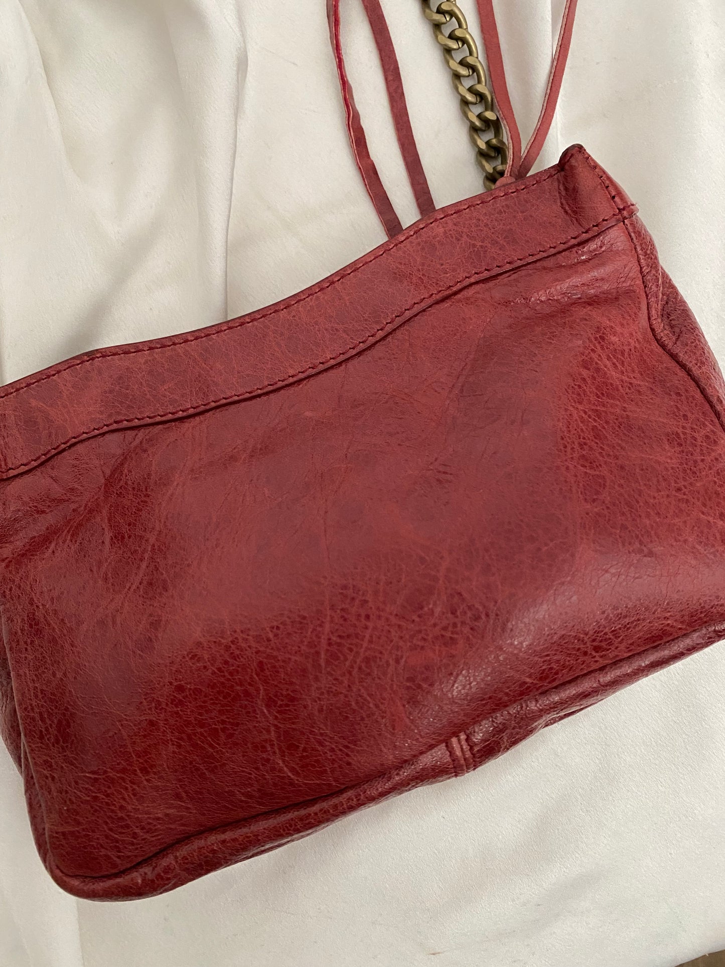 Balenciaga motocross pochette burgundy