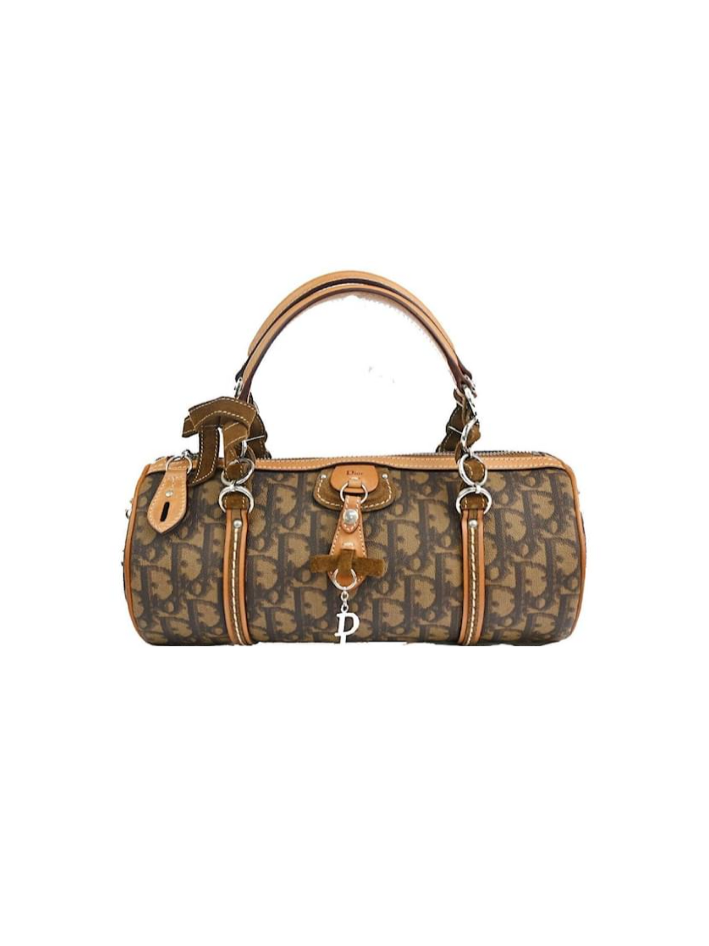 Dior trotter bauletto marrone e beige monogram