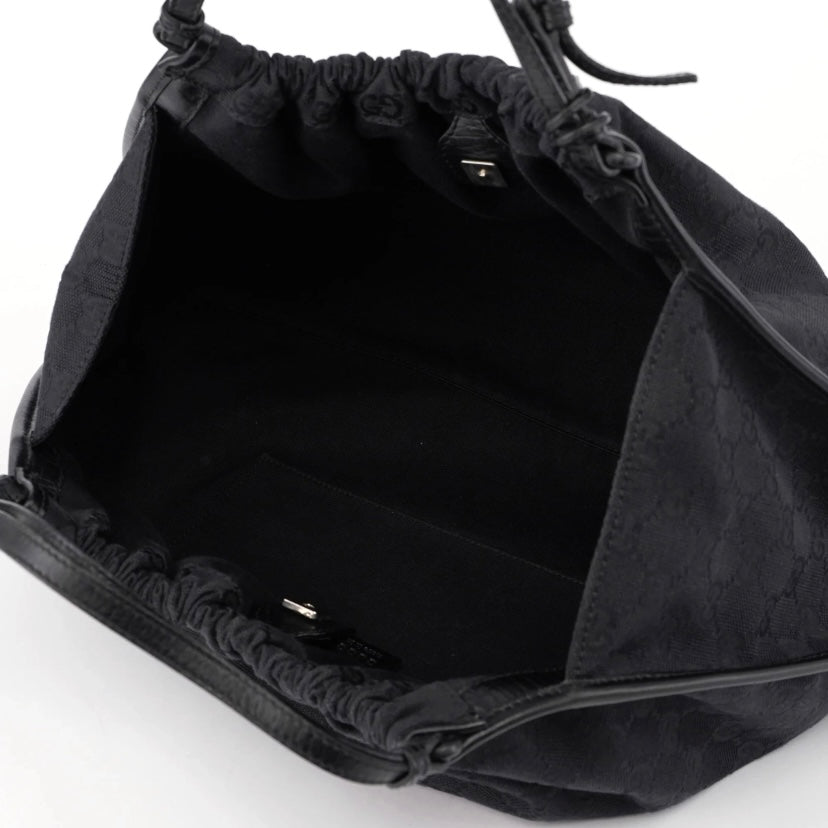 Gucci black monogram hobo