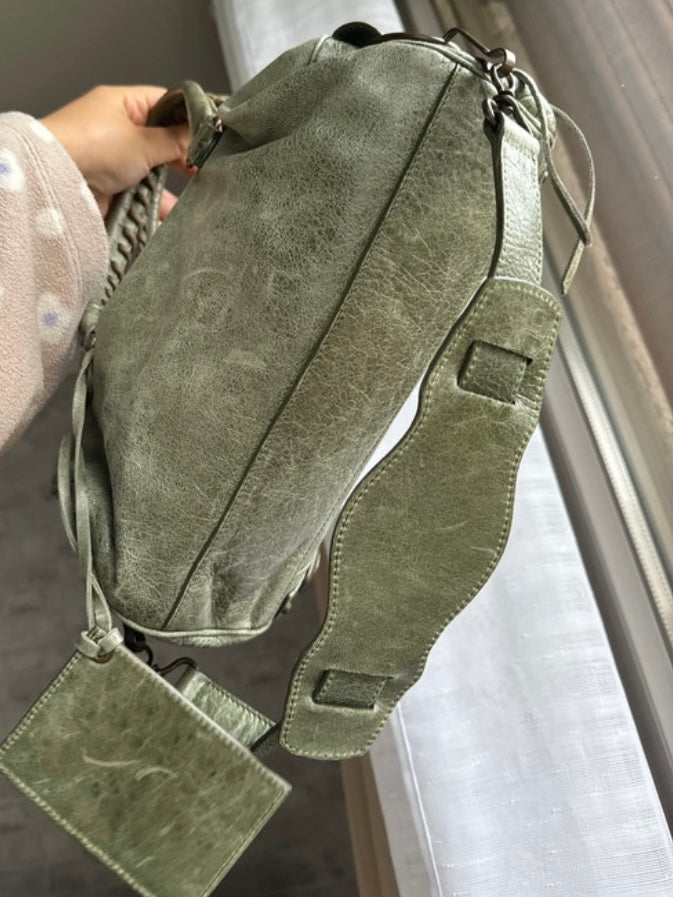 Balenciaga motocross mini twiggy green