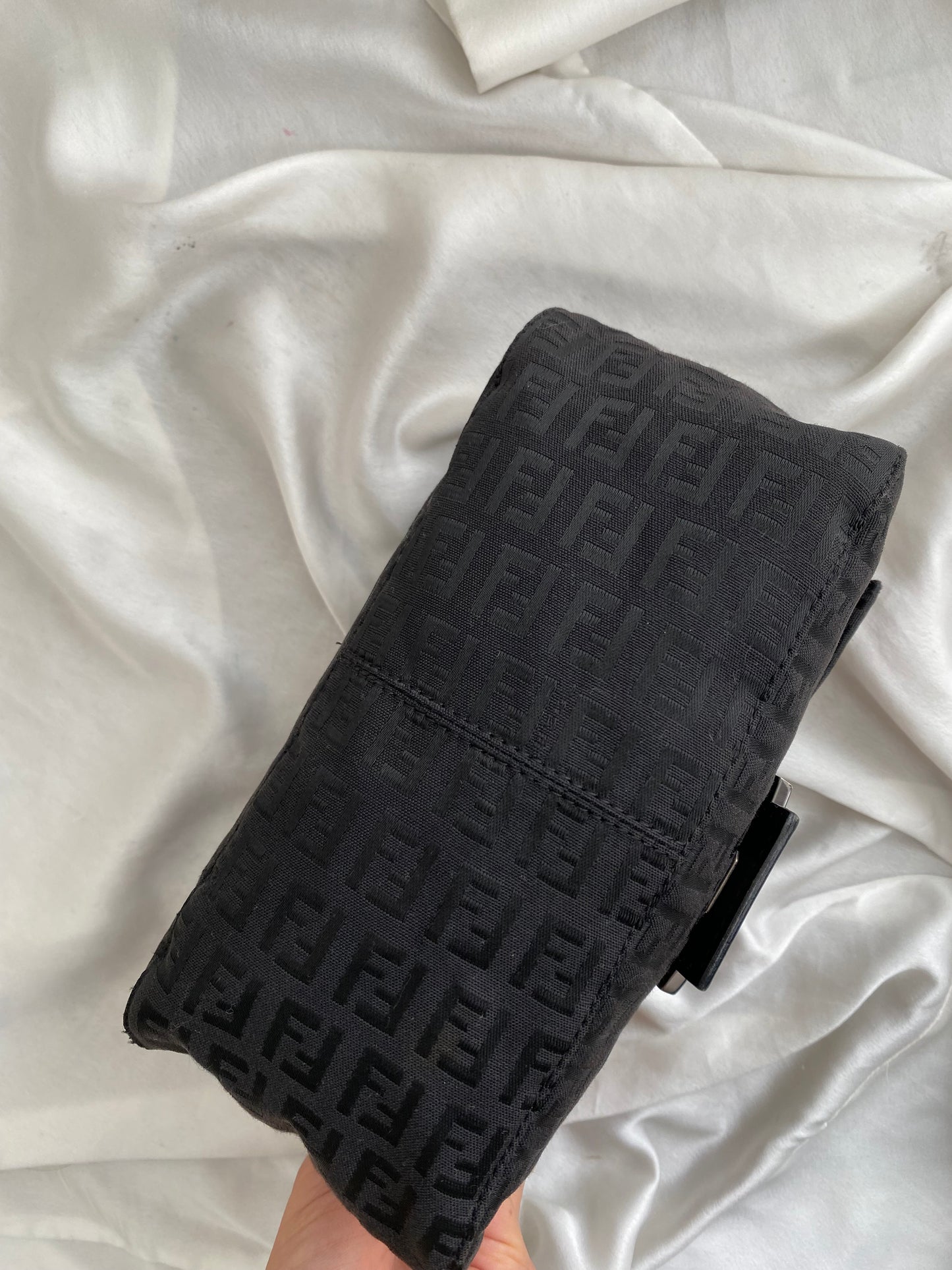 Fendi mini mamma baguette monogram black