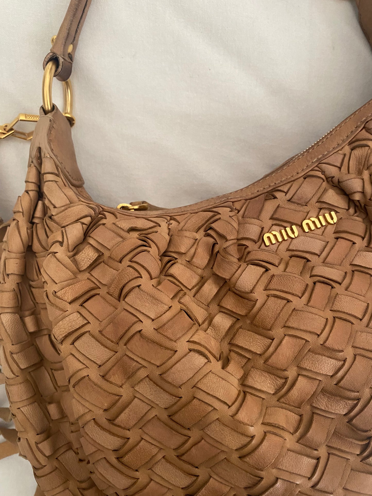 Miu miu intrecciato frange