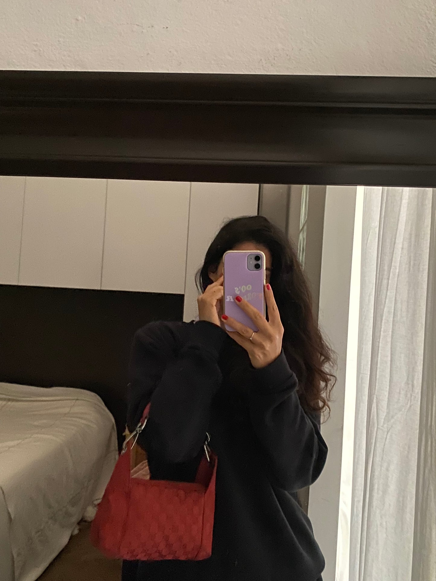 Gucci small hobo cherry red