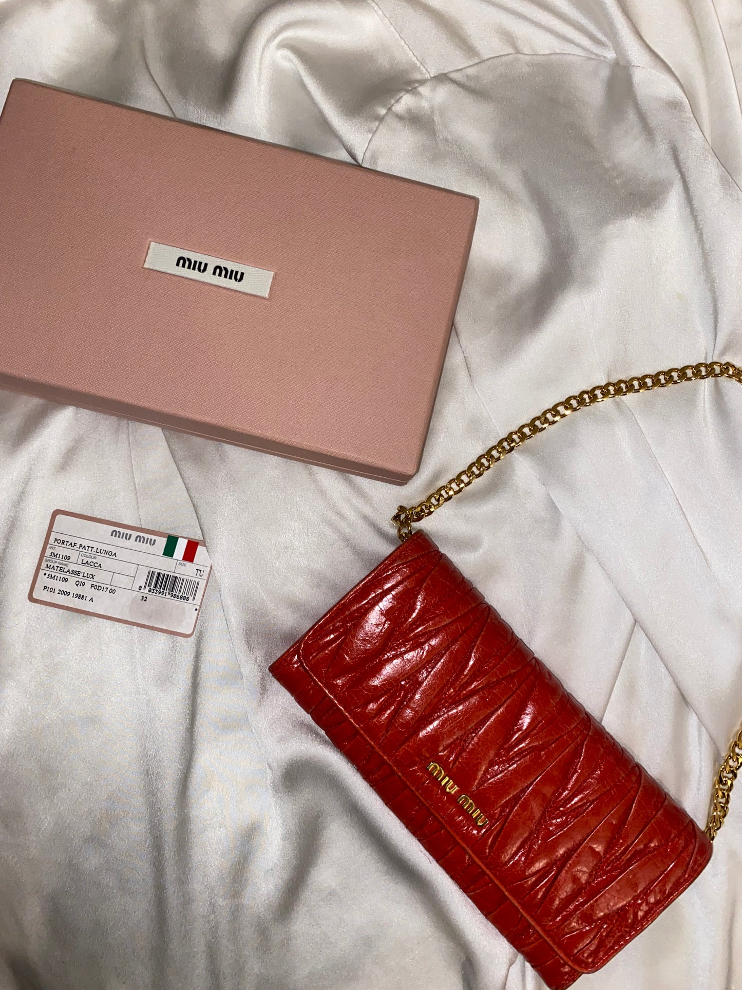 Miu Miu pochette matelasse