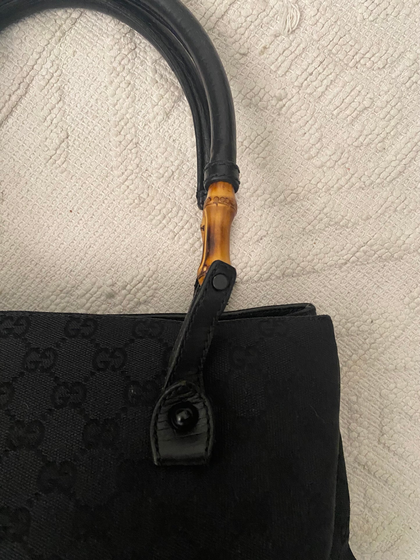 Gucci Bamboo Monogram Tote nera