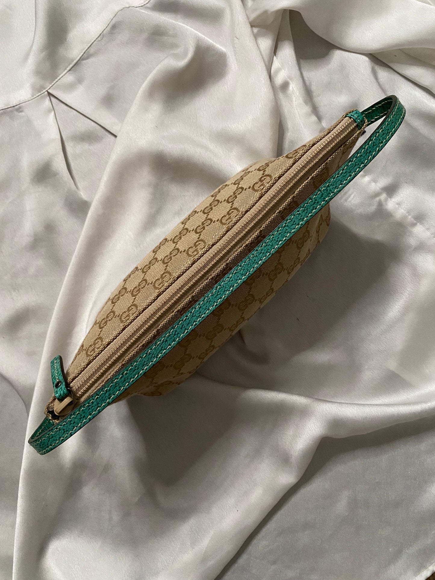Gucci boat monogram pelle turchese