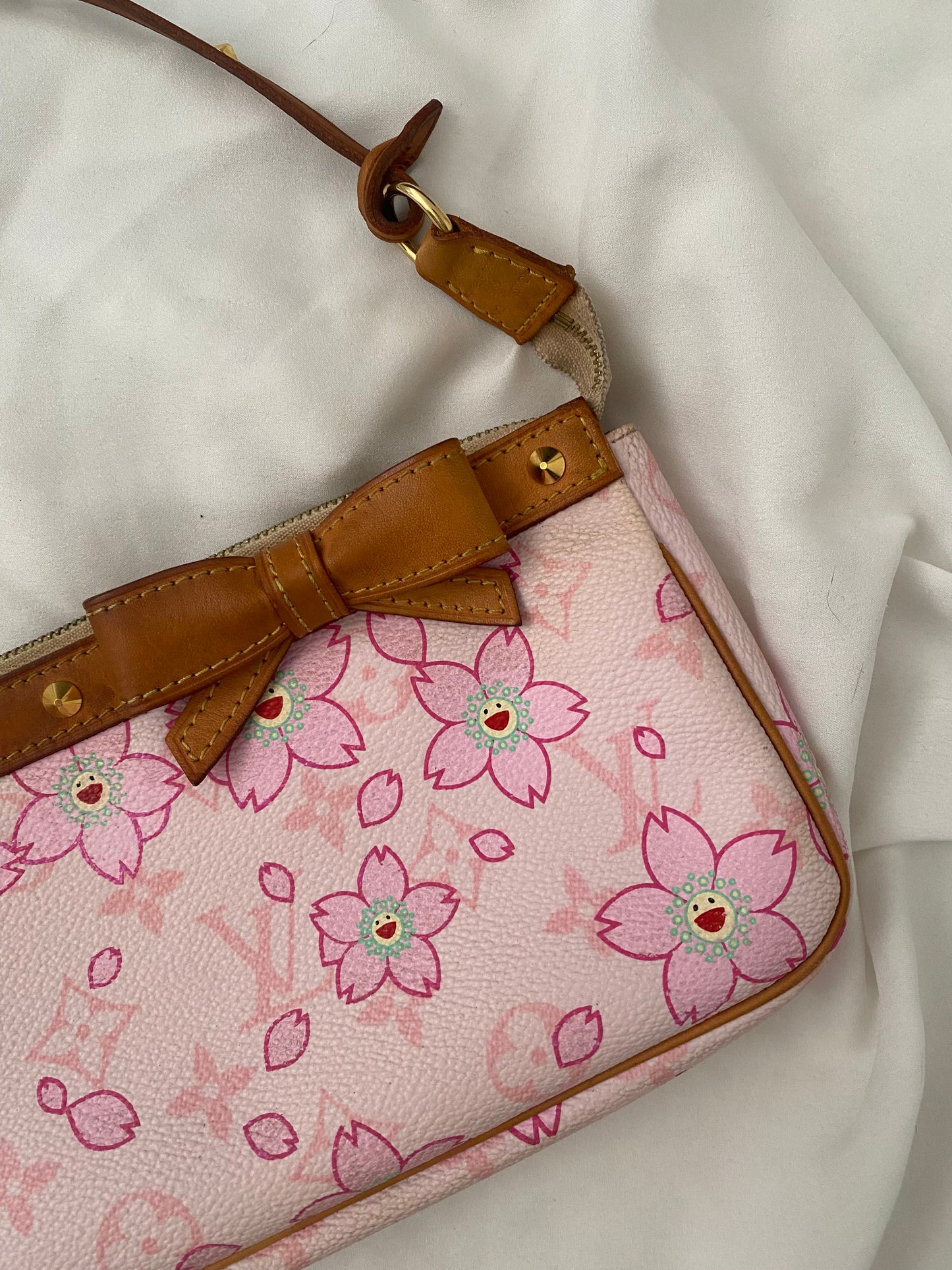 Louis Vuitton Pochette Accessoires Takashi Murakami Cherry Blossom Rosa