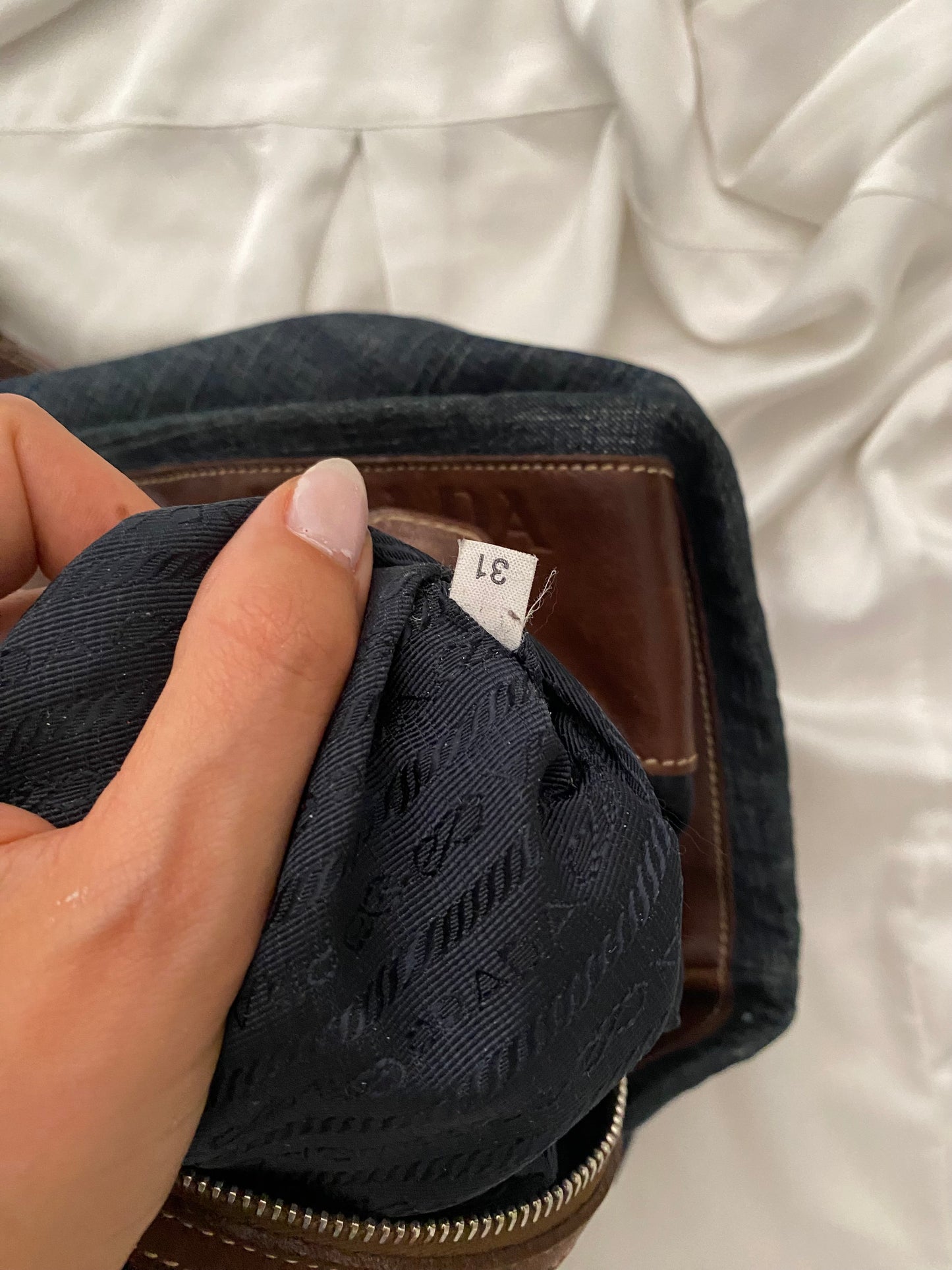 Prada hobo denim