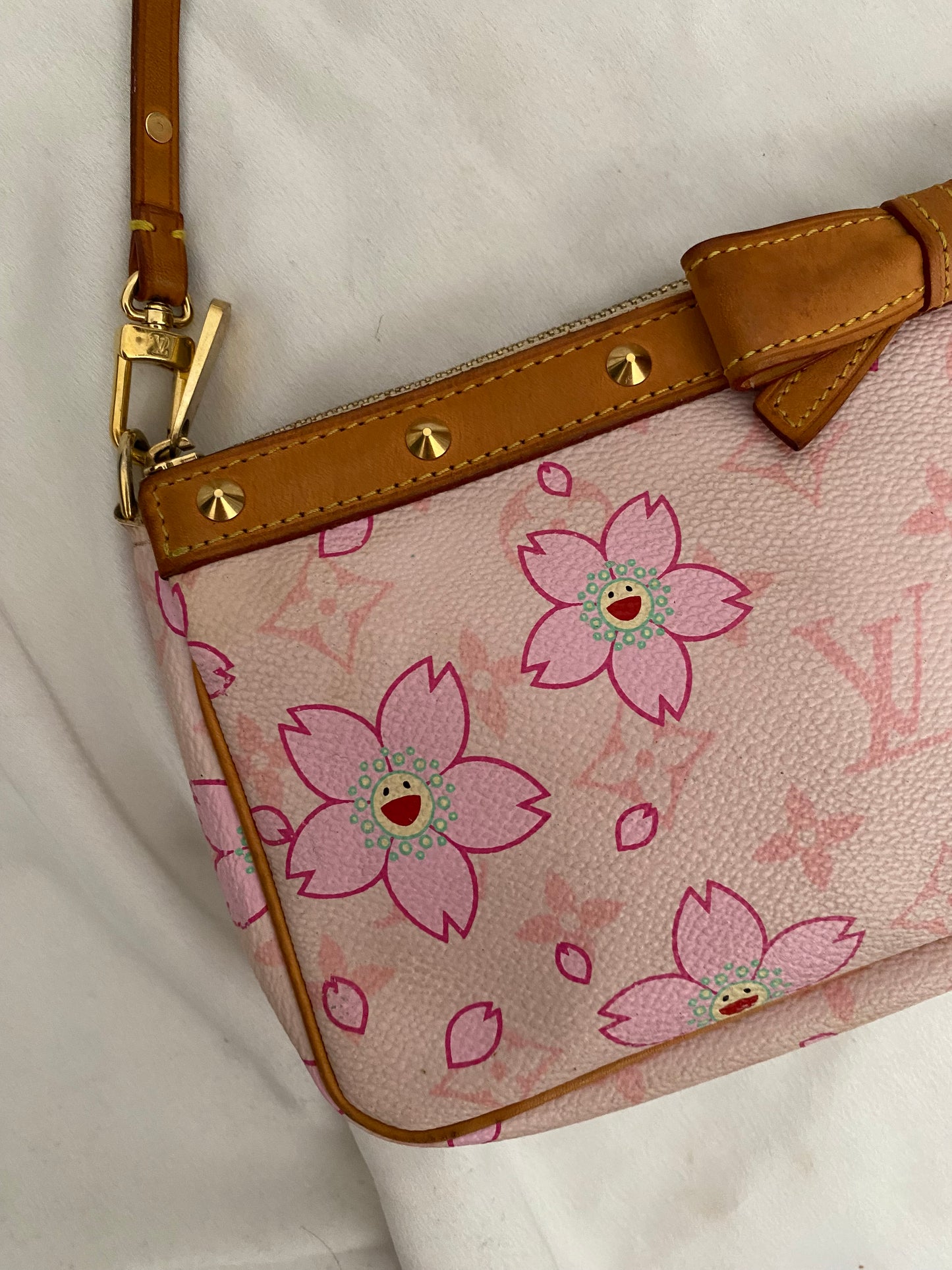 Louis Vuitton pochette accessoire cherry blossom rosa Takashi Murakami