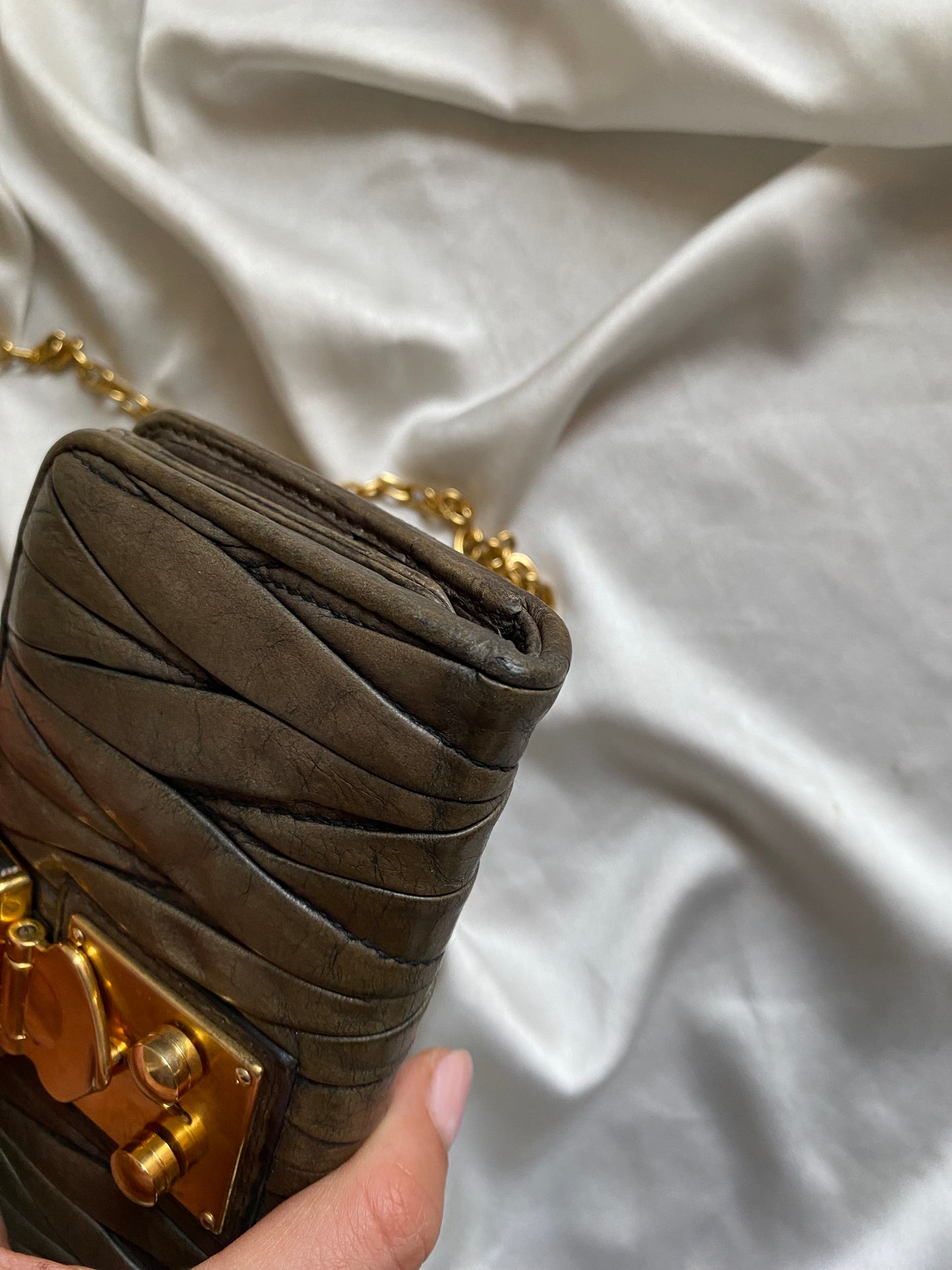 Miu miu pochette antracite