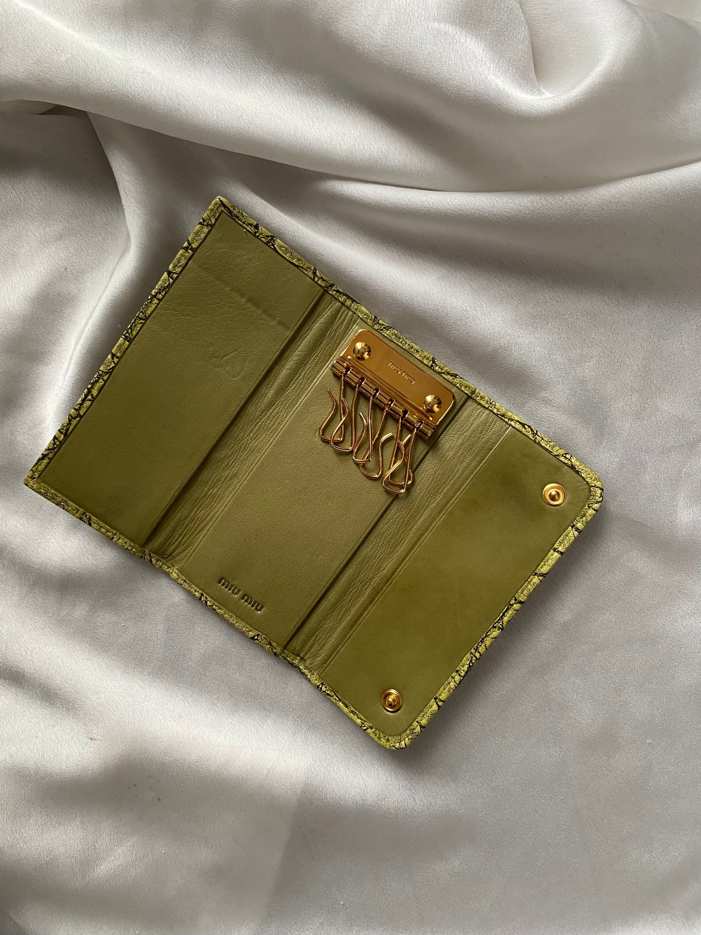 Miu Miu portacarte snakeskin