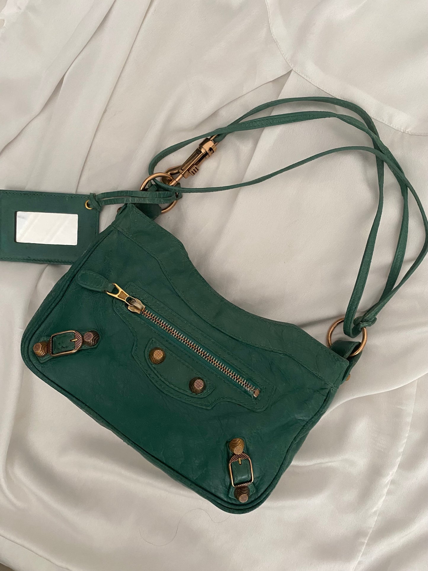 Balenciaga motocross 12 giant hip bag verde giada