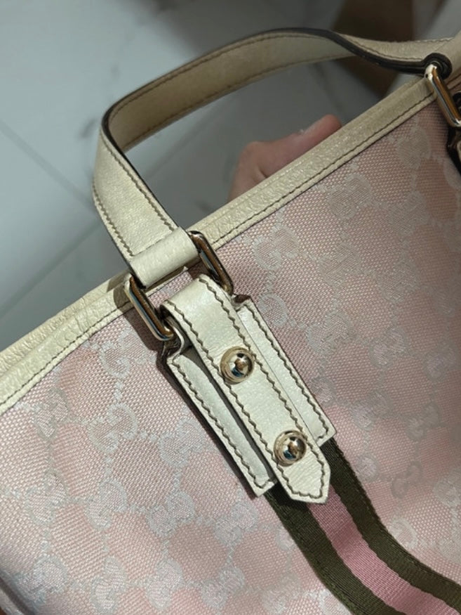 Gucci mini tote joliecoeur sherry Line monogram pink