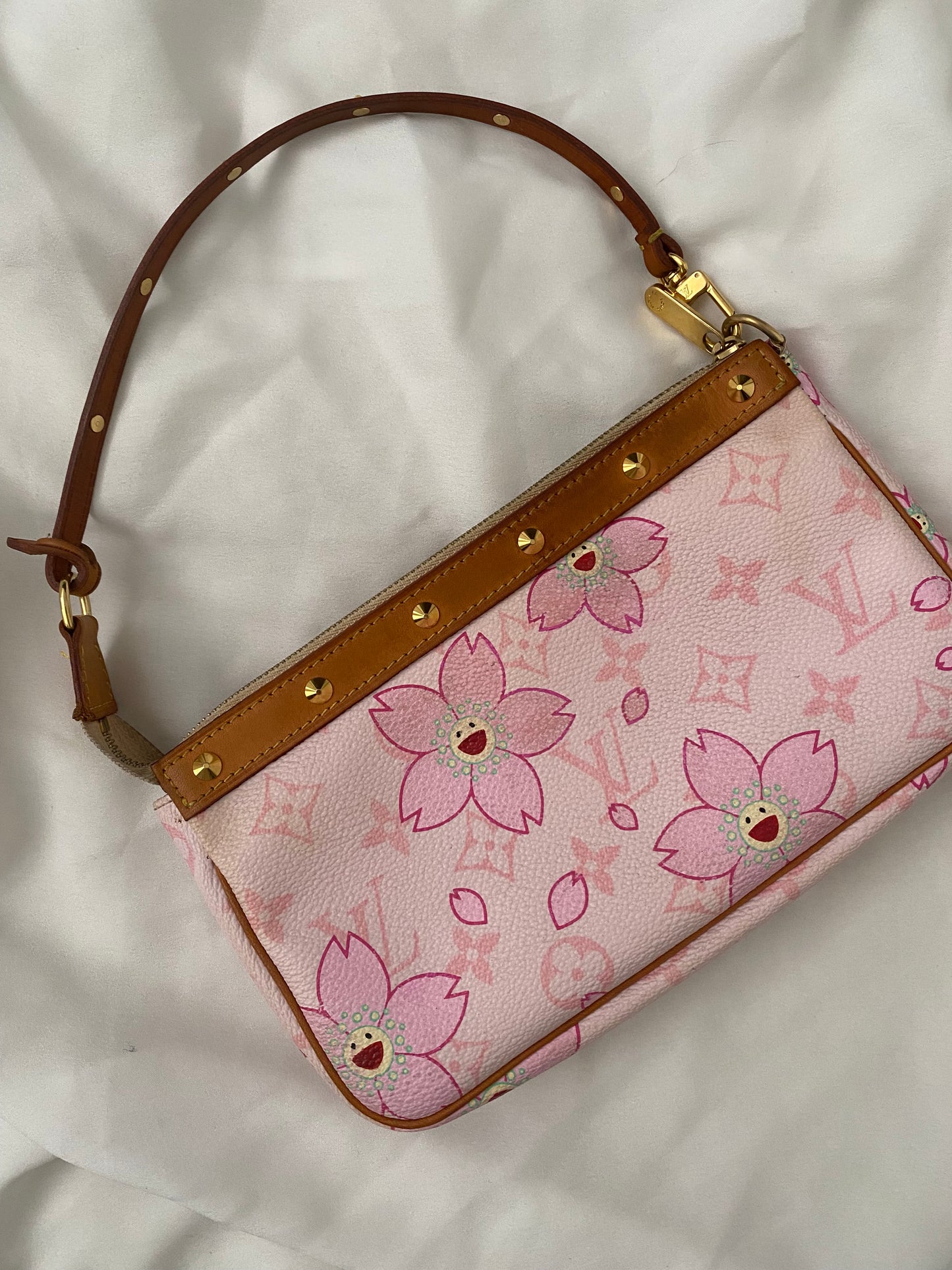 Louis Vuitton Pochette Accessoires Takashi Murakami Cherry Blossom Rosa