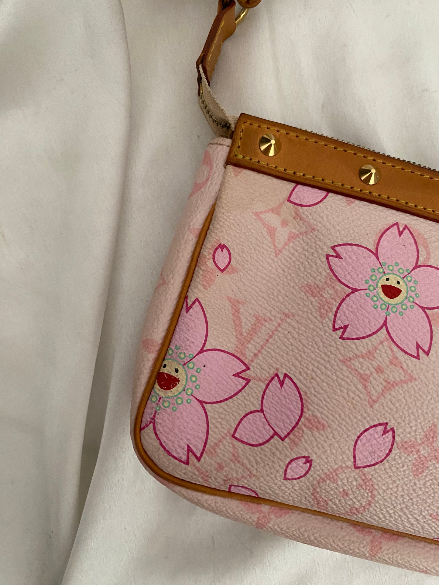 Louis Vuitton pochette accessoire cherry blossom rosa Takashi Murakami