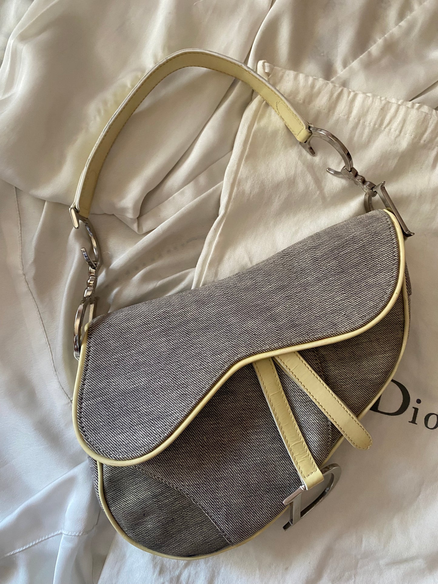 Dior saddle denim e butter yellow