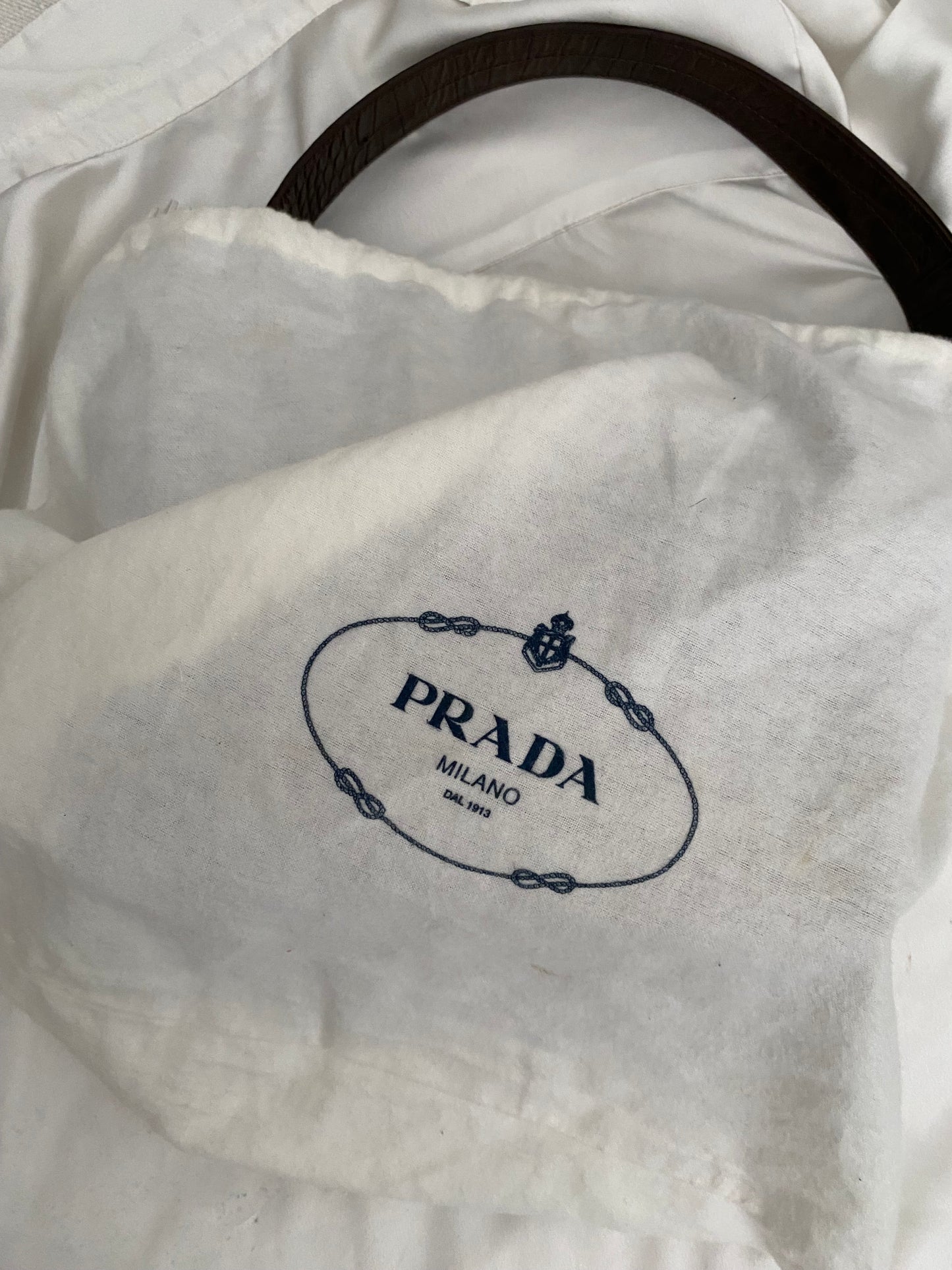 Prada hobo cioccolato