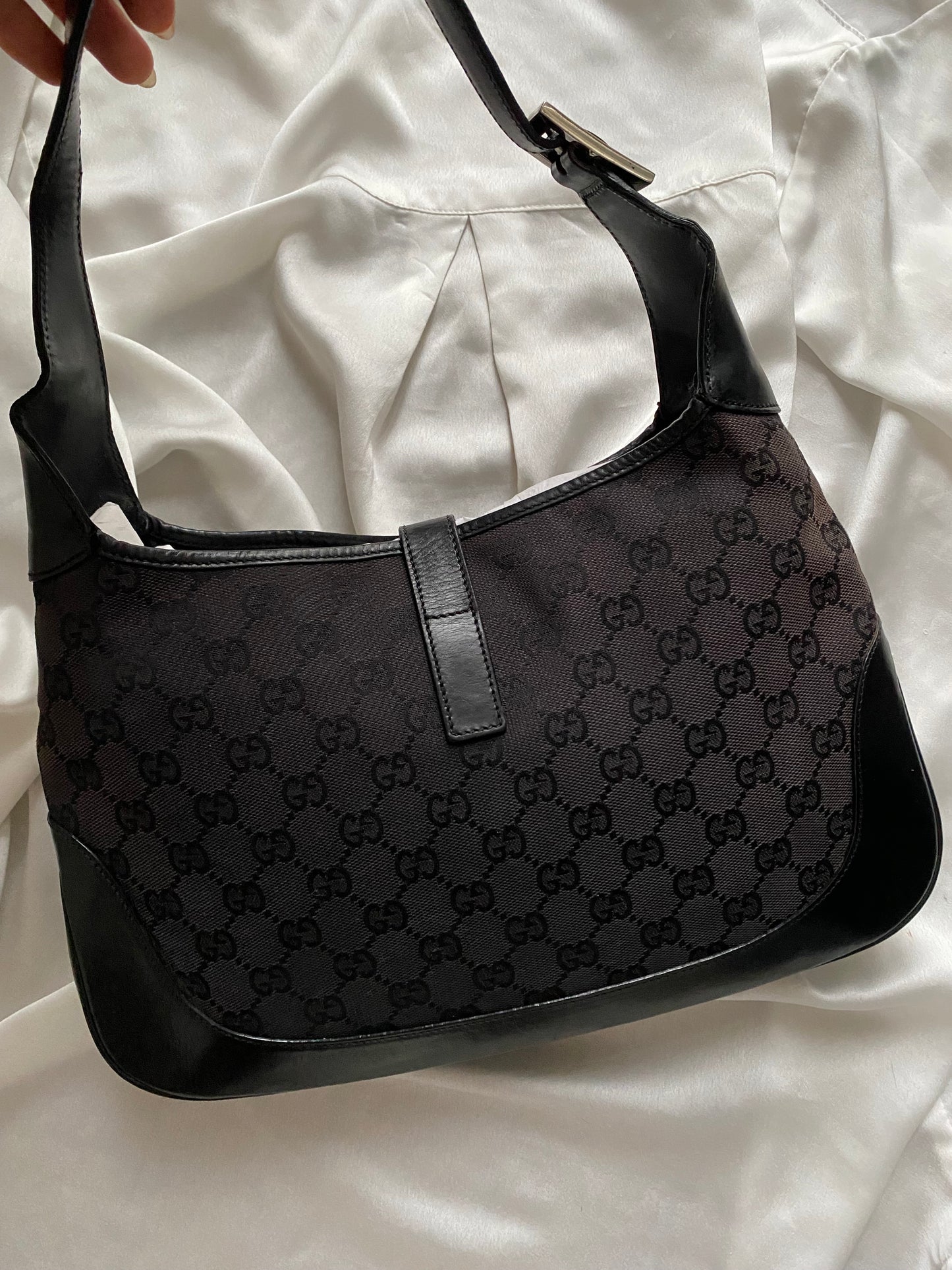 Gucci Jackie era Tom ford monogram nero riflessi marrone scuro