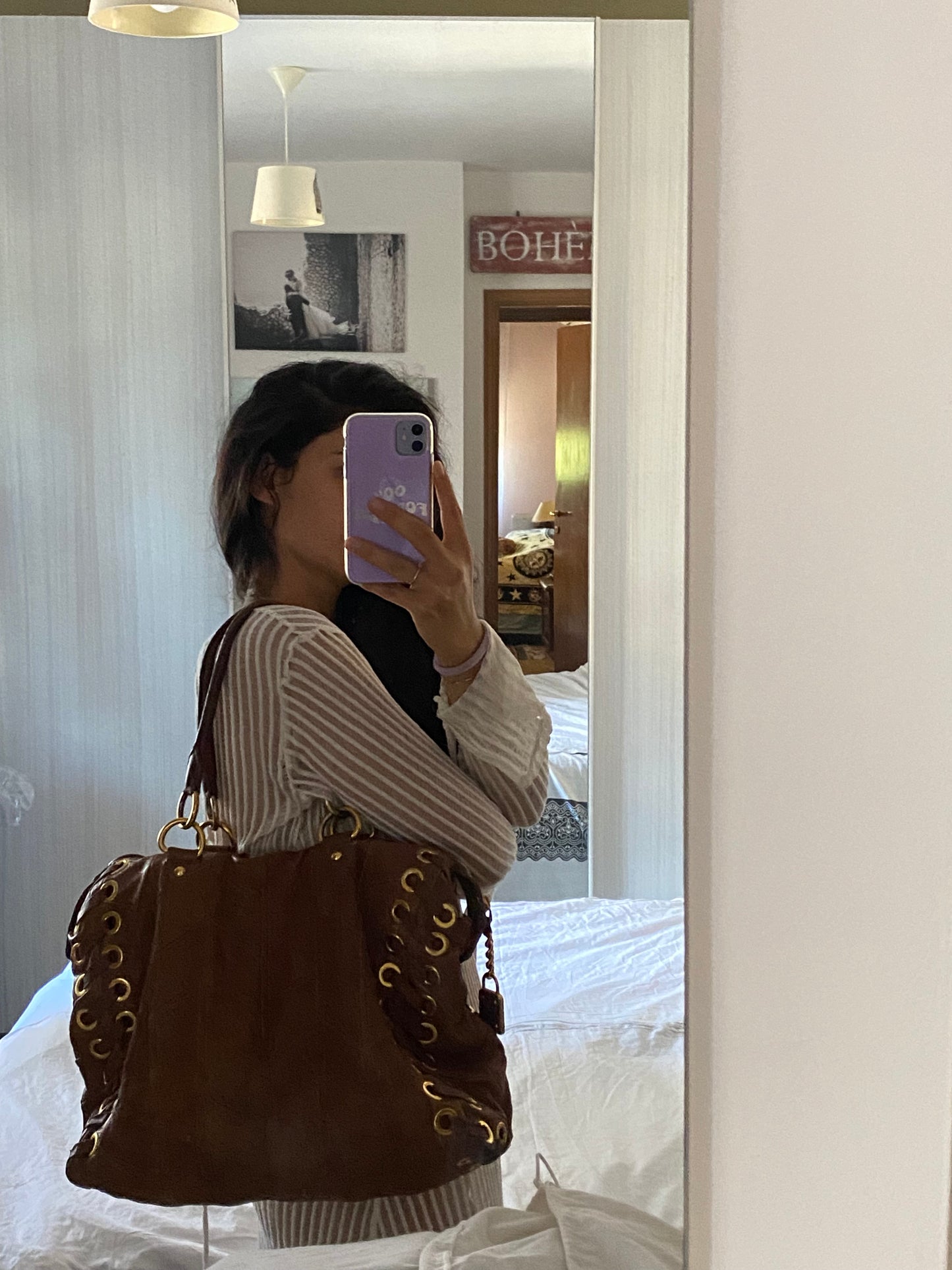 Miu miu grommet tote